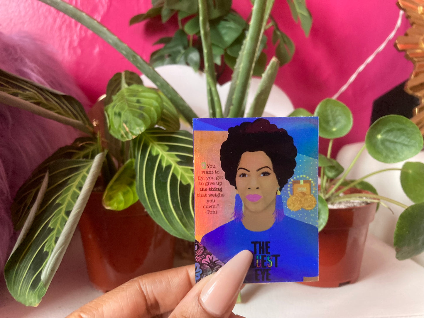 Literary Empress: Toni (2.5"x3") Holographic Sticker