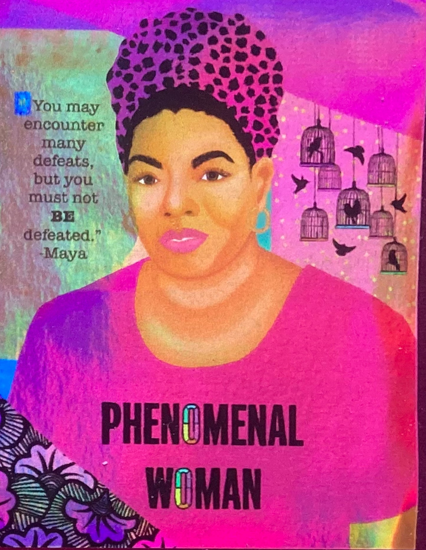 Literary Empress: Maya (2.5"x3") Holographic Sticker