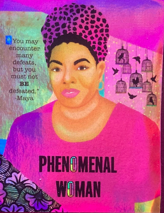 Literary Empress: Maya (2.5"x3") Holographic Sticker