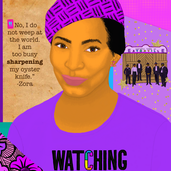 Literary Empress: Zora (2.5"x3") Holographic Sticker