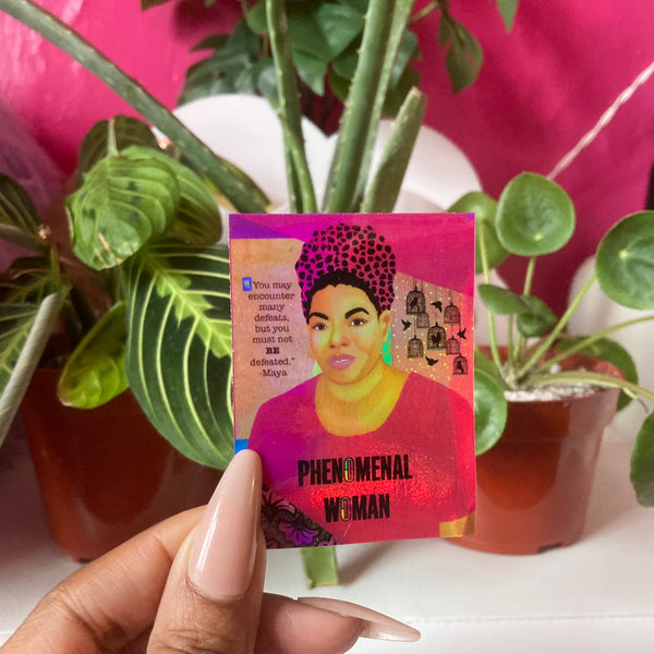 Literary Empress: Maya (2.5"x3") Holographic Sticker