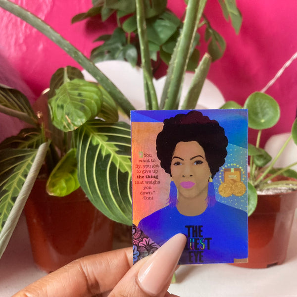Literary Empress: Toni (2.5"x3") Holographic Sticker